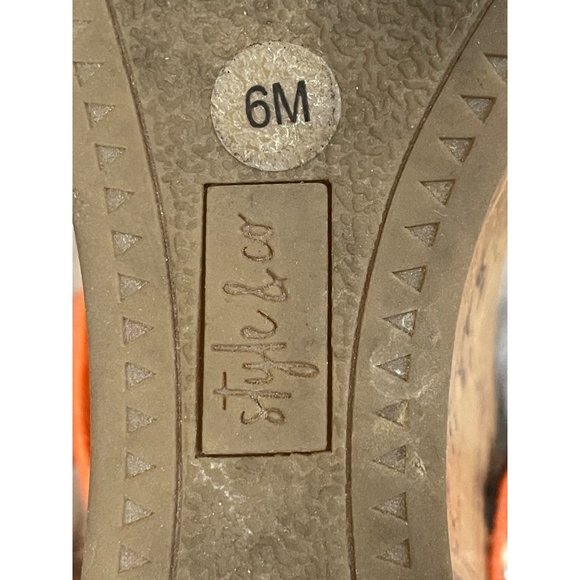 STYLE & CO Womens Open Toe Leather Slip On Platform Wedge Sandals Cork Size 6 - Picture 10 of 12